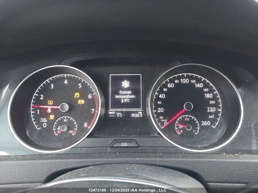 2019 Volkswagen Golf Sportwagen 1.8 Tsi Comfortline/1.8 Tsi Highline VIN: 3VW117AU8KM523632 Lot: 12473158