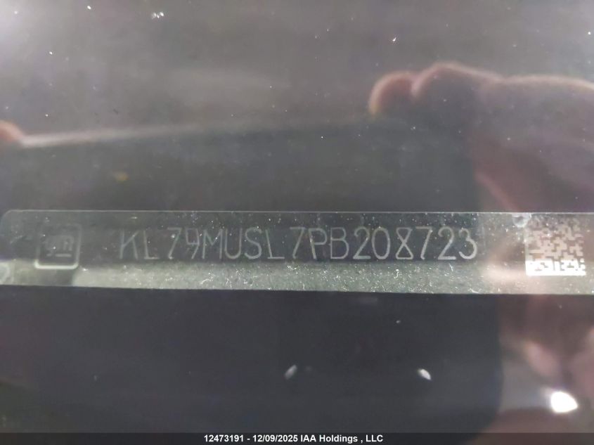 2023 Chevrolet Trailblazer Rs VIN: KL79MUSL7PB208723 Lot: 12473191