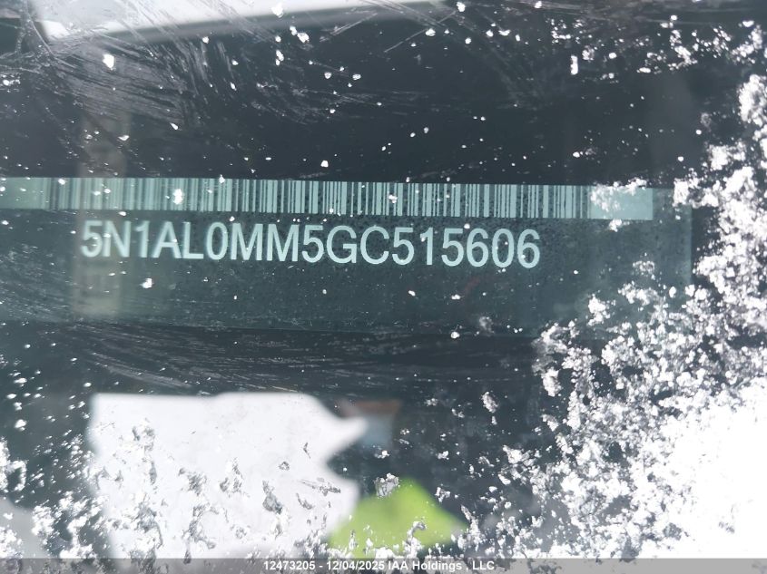 2016 Infiniti Qx60 VIN: 5N1AL0MM5GC515606 Lot: 12473205