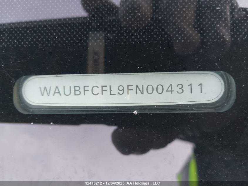 2015 Audi A4 2.0T Komfort Plus VIN: WAUBFCFL9FN004311 Lot: 12473212