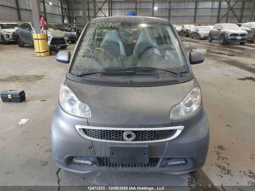 2013 Smart Fortwo Pure/Passion VIN: WMEEJ3BA8DK656971 Lot: 12473223