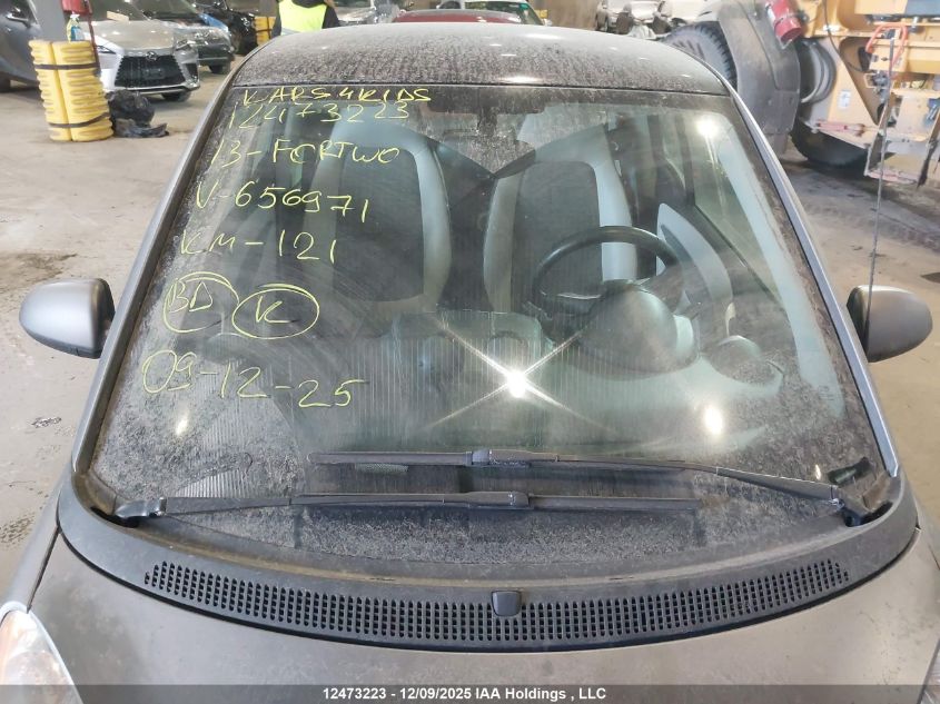 2013 Smart Fortwo Pure/Passion VIN: WMEEJ3BA8DK656971 Lot: 12473223