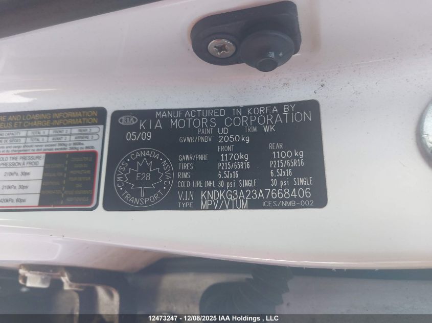 2010 Kia Sportage Lx VIN: KNDKG3A23A7668406 Lot: 12473247