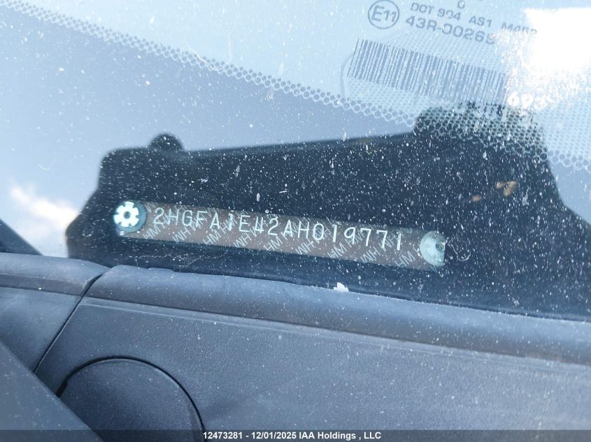 2010 Honda Civic Dx-G VIN: 2HGFA1E42AH019771 Lot: 12473281