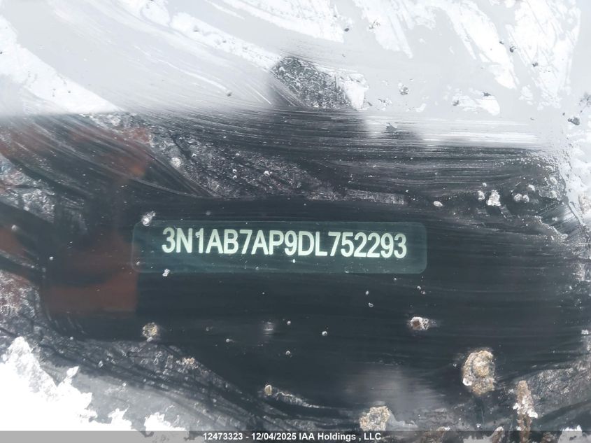 2013 Nissan Sentra 1.8 S/1.8 Sv VIN: 3N1AB7AP9DL752293 Lot: 12473323
