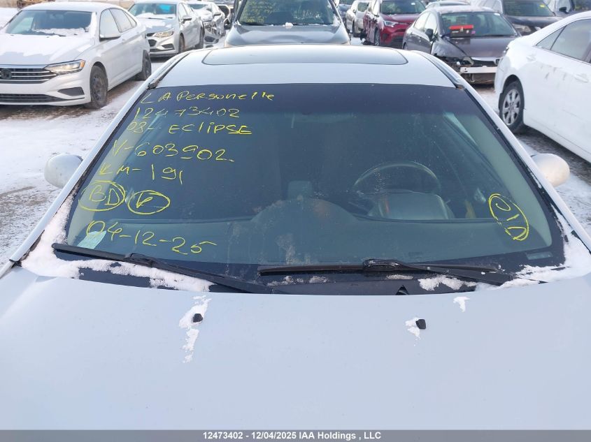 2008 Mitsubishi Eclipse Gs VIN: 4A3AK24F18E603902 Lot: 12473402