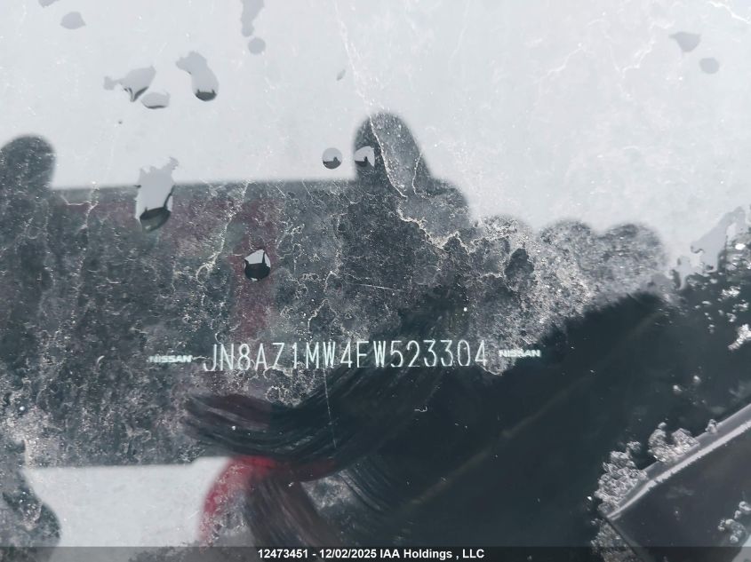 2014 Nissan Murano Platinum/S/Sl/Sv VIN: JN8AZ1MW4EW523304 Lot: 12473451