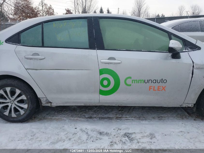 2021 Toyota Corolla Hybrid Base W/Li Battery VIN: JTDBAMDE8MJ027319 Lot: 12473481