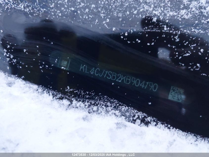 2019 Buick Encore Sport Touring VIN: KL4CJ1SB2KB904190 Lot: 12473530