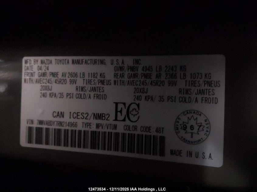 2024 Mazda Cx-50 Premium VIN: 7MMVABDY7RN214966 Lot: 12473534