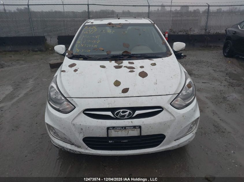2013 Hyundai Accent Gls/Se VIN: KMHCU4AE4DU295407 Lot: 12473574