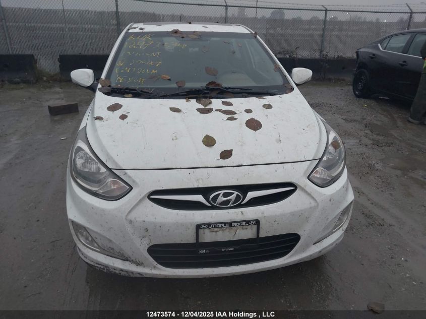 2013 Hyundai Accent Gls/Se VIN: KMHCU4AE4DU295407 Lot: 12473574