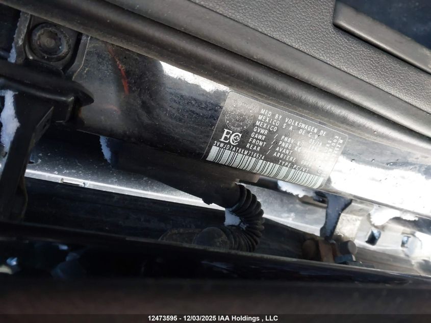 2019 Volkswagen Beetle Wolfsburg Edition VIN: 3VWJD7AT8KM716524 Lot: 12473595