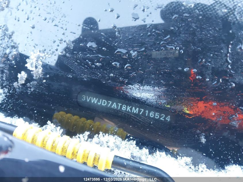 2019 Volkswagen Beetle Wolfsburg Edition VIN: 3VWJD7AT8KM716524 Lot: 12473595