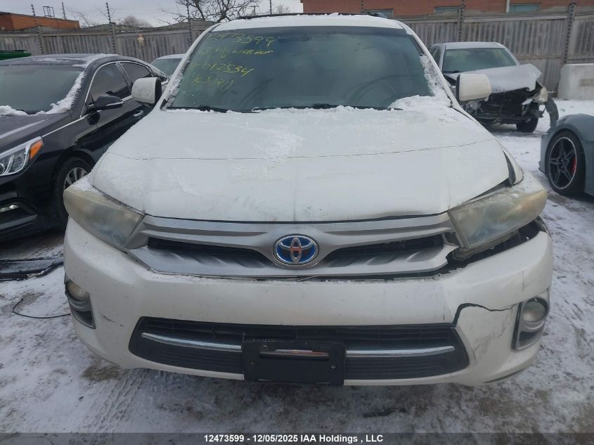2013 Toyota Highlander Hybrid Limited VIN: JTEDC3EH9D2012534 Lot: 12473599