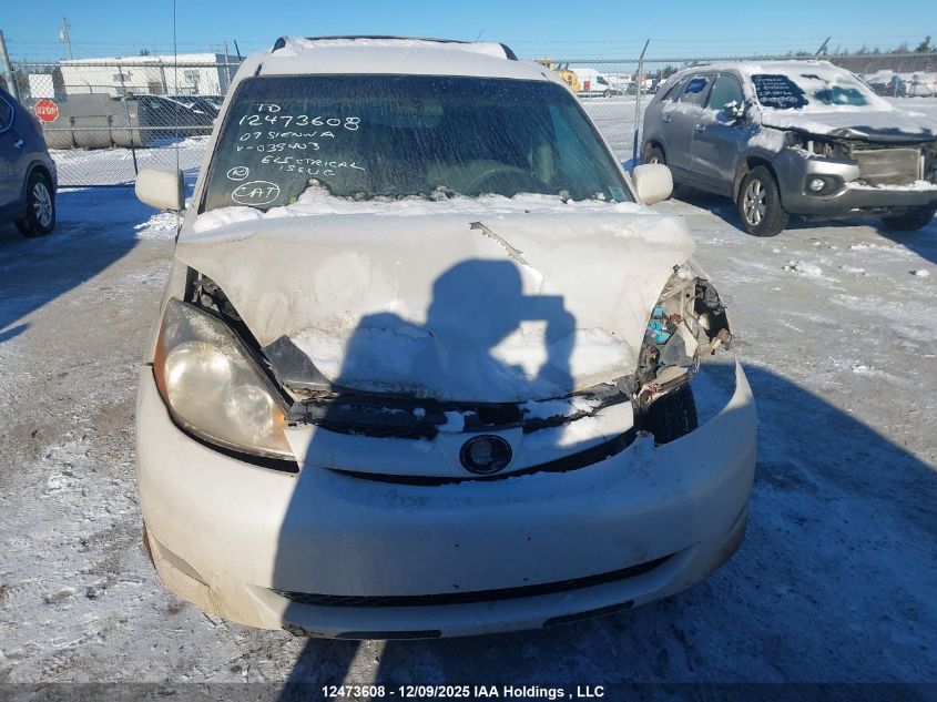 2007 Toyota Sienna Ce 7 Passenger/Ce 8 Passenger/Le 7 Passenger/Le 8 Passenger VIN: 5TDZK23C57S035403 Lot: 12473608