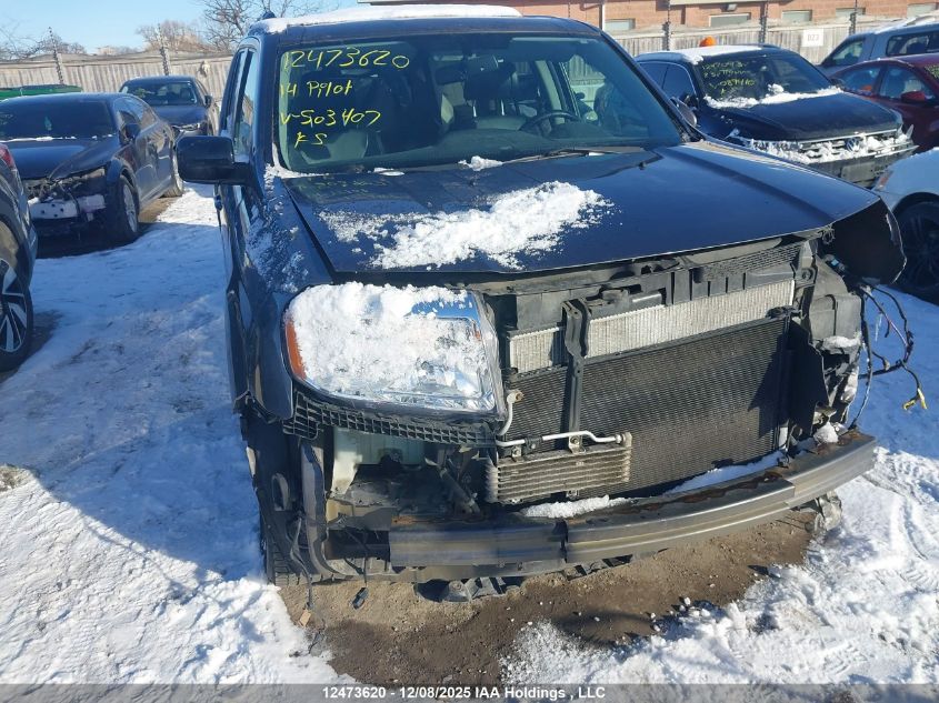 2014 Honda Pilot Touring VIN: 5FNYF4H96EB503407 Lot: 12473620