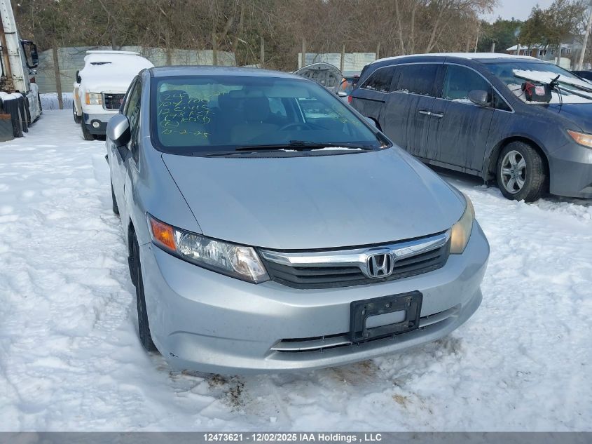 2012 Honda Civic Lx VIN: 2HGFB2F42CH104100 Lot: 12473621