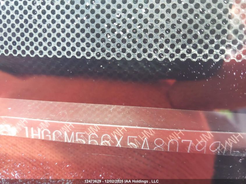 2005 Honda Accord Ex-L VIN: 1HGCM566X5A807994 Lot: 12473629