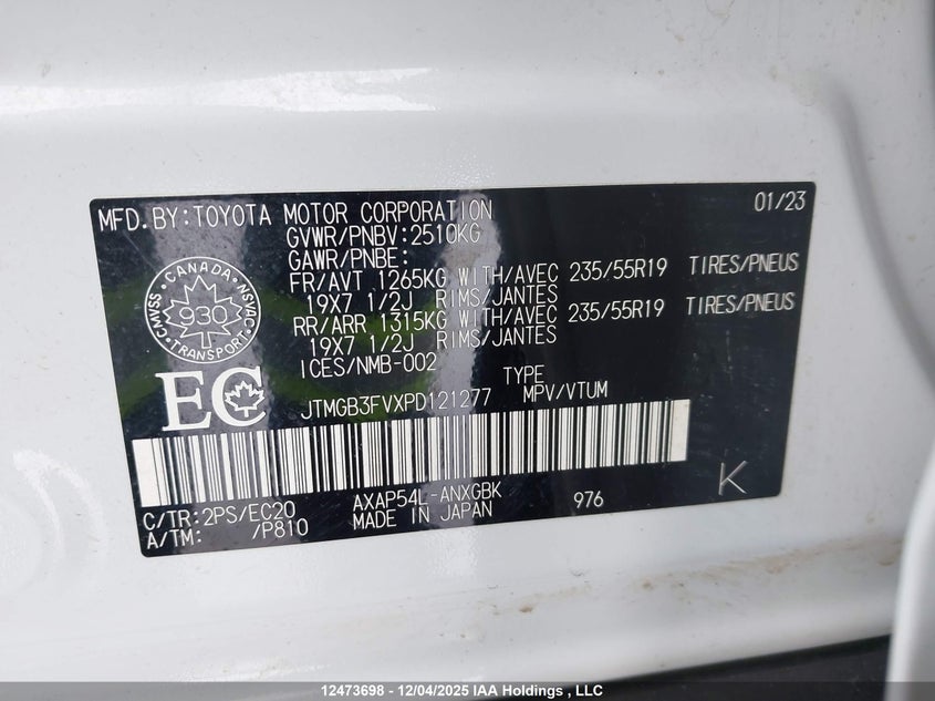 JTMGB3FVXPD121277 2023 TOYOTA RAV 4 photo no. 9