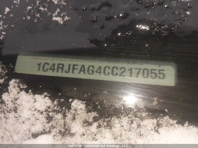 1C4RJFAG4CC217055 2012 JEEP GRAND CHEROKEE photo no. 9