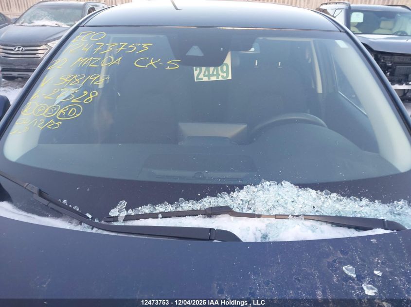 2022 Mazda Cx-5 Gx VIN: JM3KFBBL8N0598198 Lot: 12473753