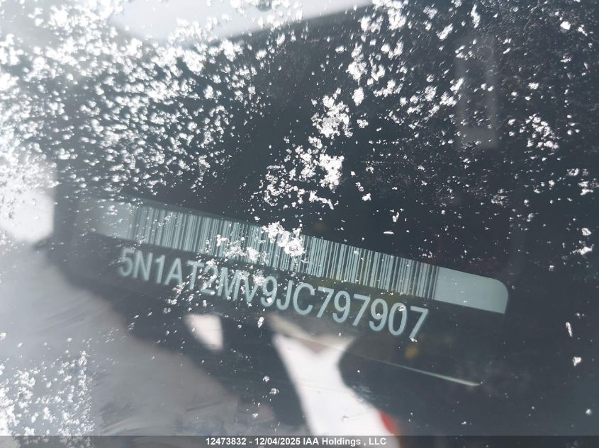 2018 Nissan Rogue Sv/Sl VIN: 5N1AT2MV9JC797907 Lot: 12473832