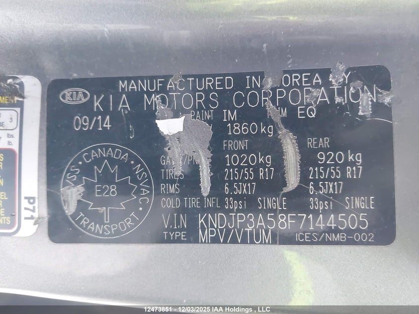 KNDJP3A58F7144505 2015 KIA SOUL photo no. 9
