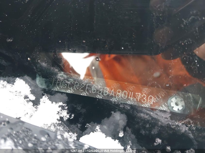 2011 Honda Accord Se VIN: 1HGCP2F63BA804730 Lot: 12473863