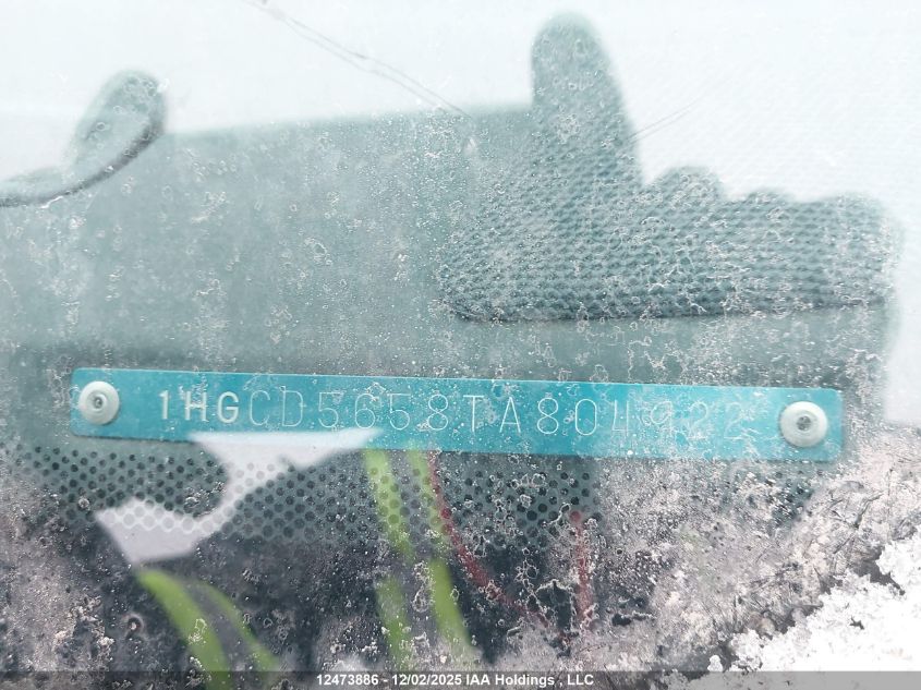 1996 Honda Accord Ex/Ex-R VIN: 1HGCD5658TA804922 Lot: 12473886