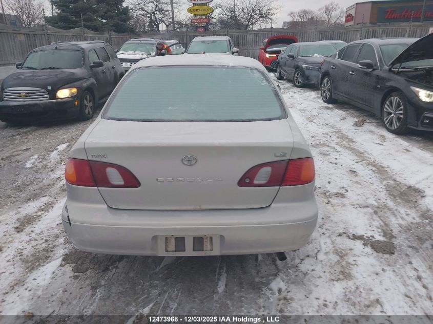 2000 Toyota Corolla Ce/Le VIN: 2T1BR12E7YC805167 Lot: 12473968