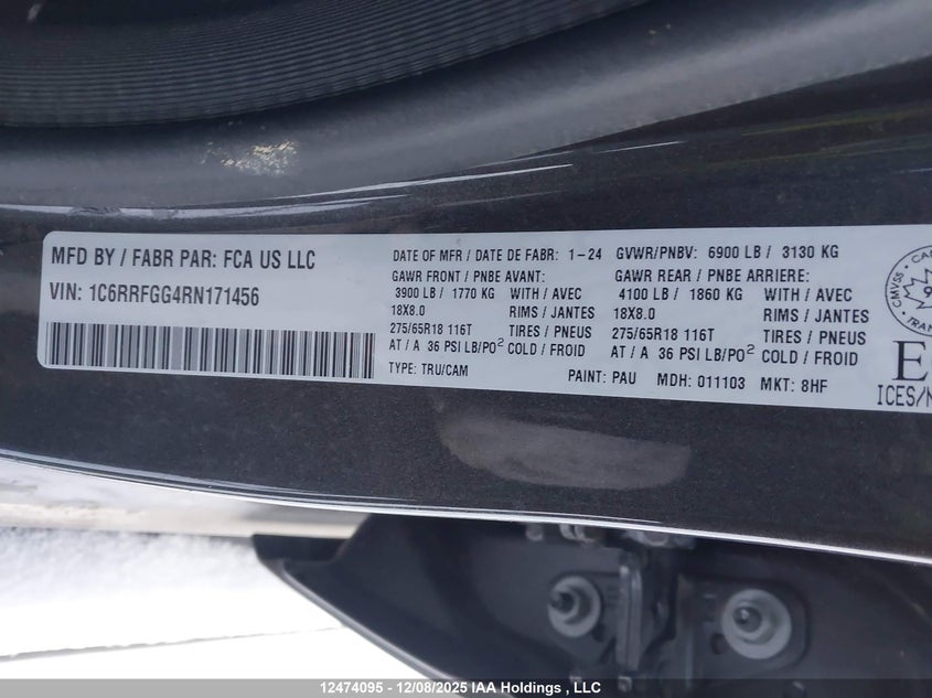 1C6RRFGG4RN171456 2024 RAM 1500 photo no. 9