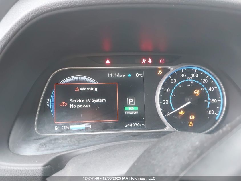 2018 Nissan Leaf S/Sv/Sl VIN: 1N4AZ1CP1JC301942 Lot: 12474140