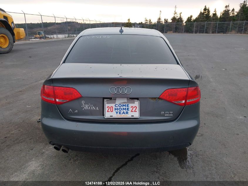 2012 Audi A4 Premium VIN: WAUFFCFL0CA112949 Lot: 12474188