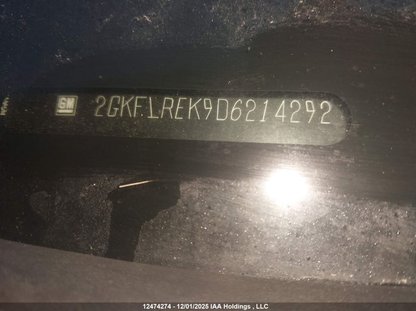 2013 GMC Terrain Sle VIN: 2GKFLREK9D6214292 Lot: 12474274