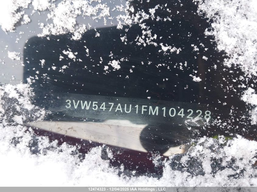 2015 Volkswagen Golf Gti 5-Door Performance VIN: 3VW547AU1FM104228 Lot: 12474323