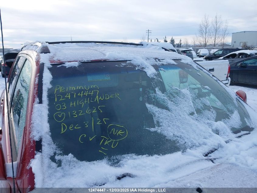 2003 Toyota Highlander Base V6 VIN: JTEHF21A130132625 Lot: 12474447