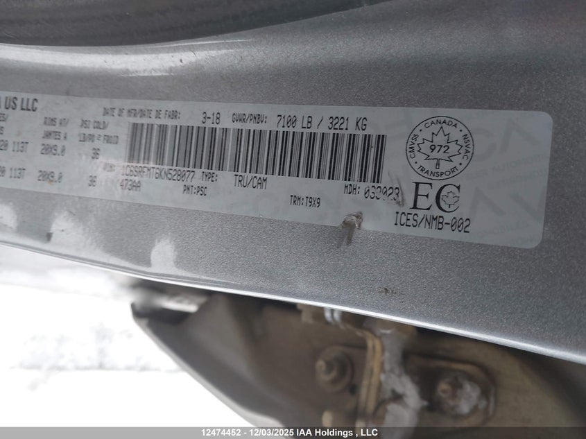 1C6SRFMT6KN528077 2019 RAM 1500 photo no. 18