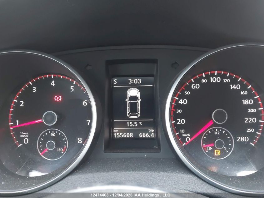 2012 Volkswagen Gti VIN: WVWGV7AJ5CW126078 Lot: 12474463