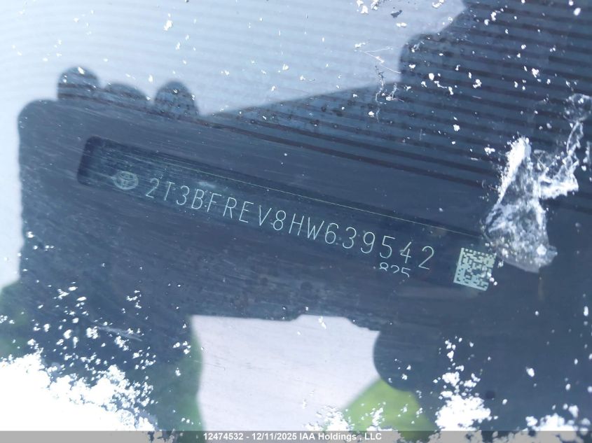 2017 Toyota Rav4 Le VIN: 2T3BFREV8HW639542 Lot: 12474532