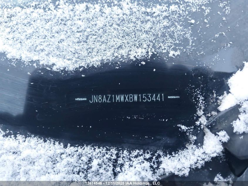 2011 Nissan Murano Sl VIN: JN8AZ1MWXBW153441 Lot: 12474546