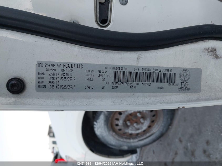 3C4PDCAB5FT719325 2015 DODGE JOURNEY photo no. 9