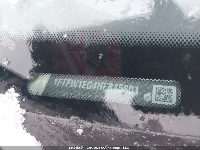 2017 Ford F150 Supercrew VIN: 1FTFW1EG4HFB45801 Lot: 12474589