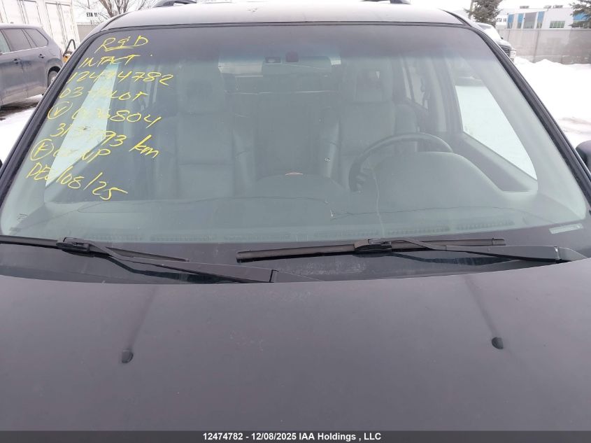 2003 Honda Pilot Exl VIN: 2HKYF18543H006804 Lot: 12474782