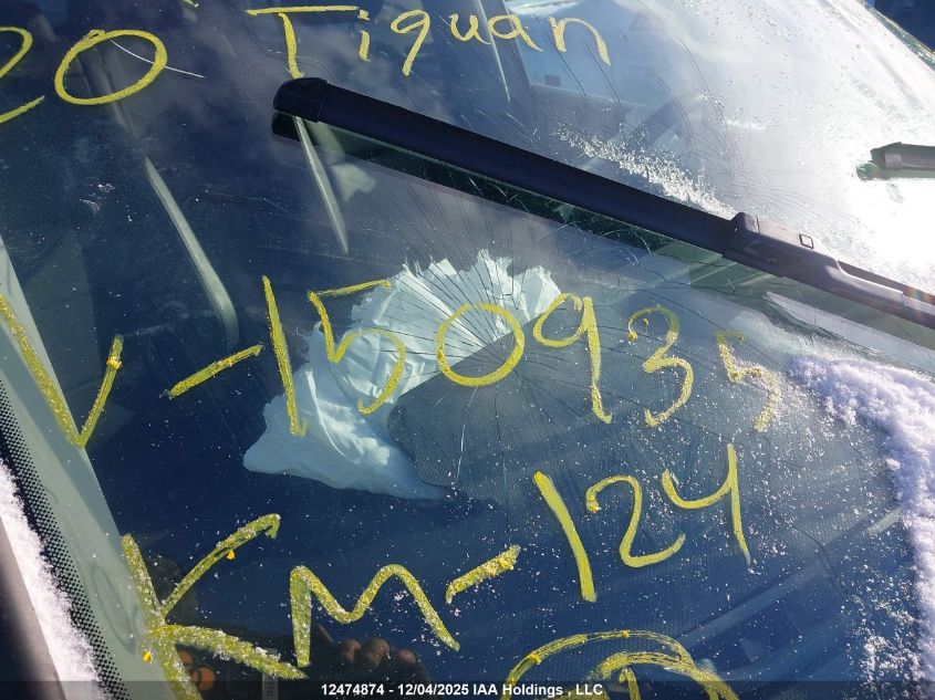 2020 Volkswagen Tiguan Comfortline/Iq Drive VIN: 3VV2B7AXXLM150935 Lot: 12474874