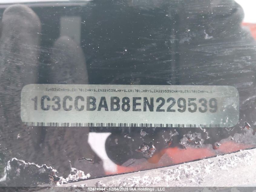 2014 Chrysler 200 Lx VIN: 1C3CCBAB8EN229539 Lot: 12474944