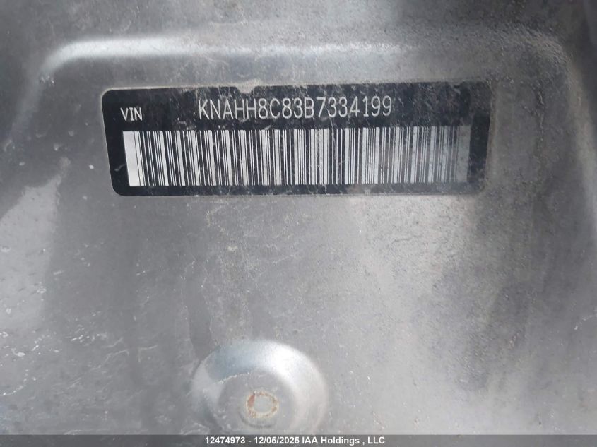 2011 Kia Rondo Ex/Ex-Premium VIN: KNAHH8C83B7334199 Lot: 12474973