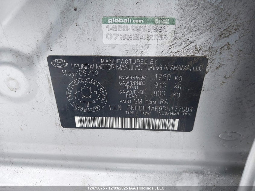 5NPDH4AE9DH177084 2013 HYUNDAI ELANTRA photo no. 9