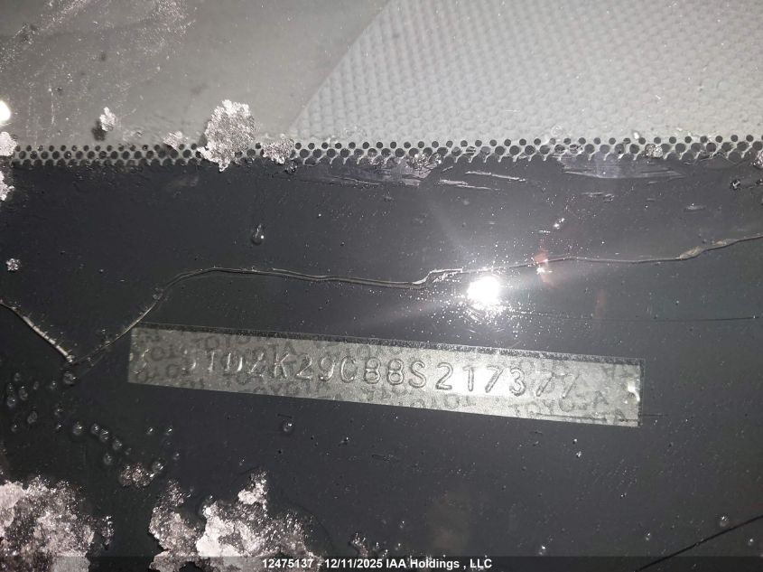 2008 Toyota Sienna Ce VIN: 5TDZK29C88S217377 Lot: 12475137