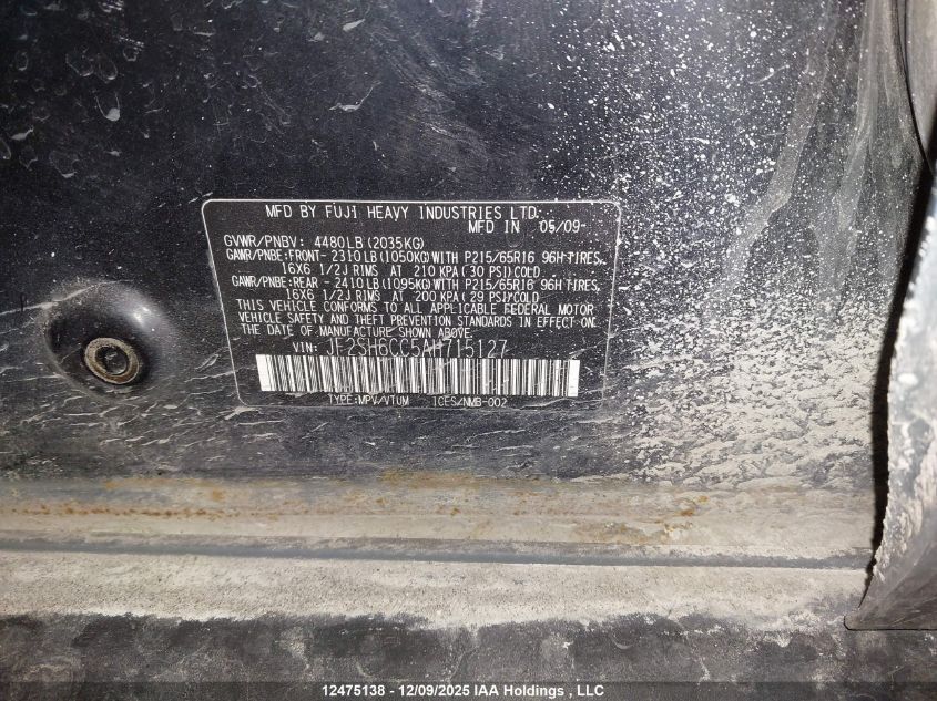 2010 Subaru Forester 2.5X Premium VIN: JF2SH6CC5AH715127 Lot: 12475138